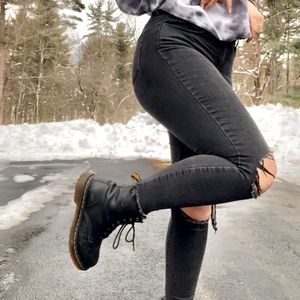 PAC Sun Black Ripped Skinny Jeans